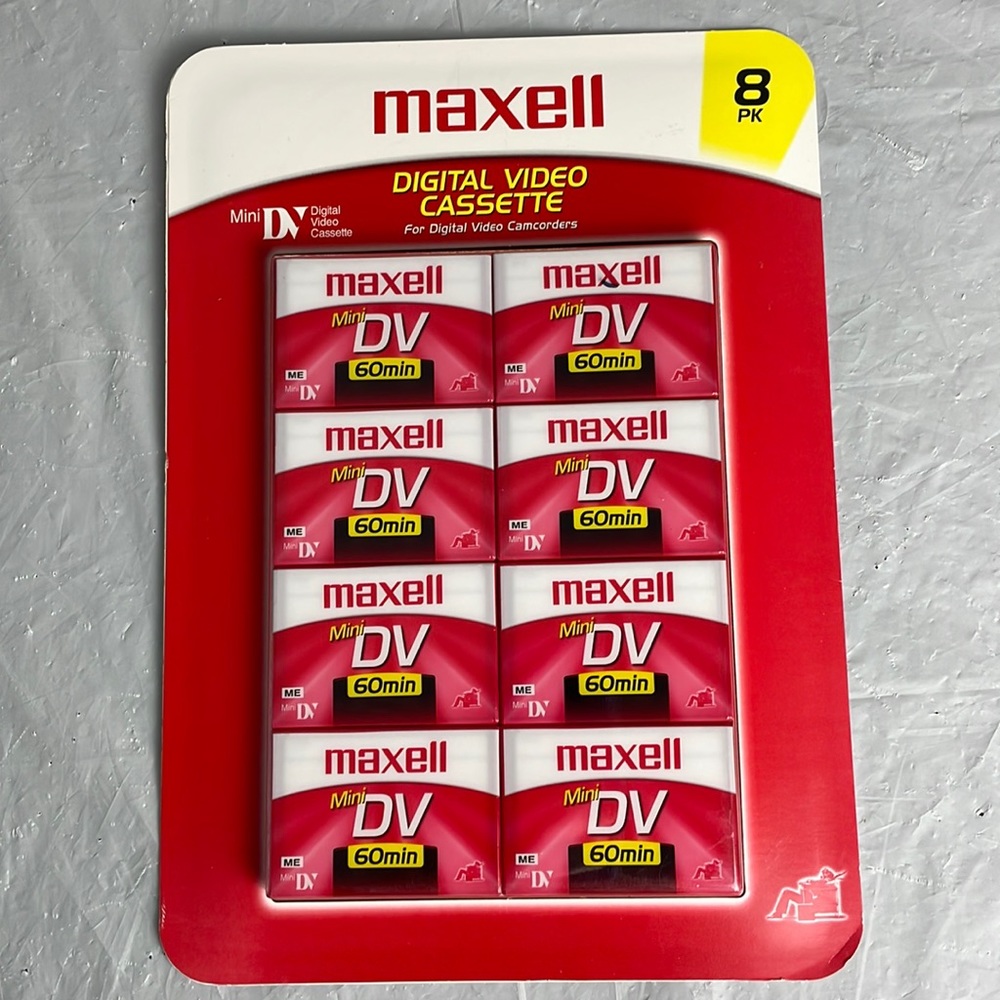Maxell Mini Digital Video Cassette for Digital Video Camcorders 8 pack New